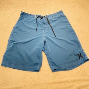 Hurley Shorts Mens Tagged 34 Waist Blue Drawstring